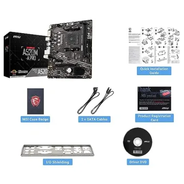 MSI A520M-A PRO Gaming Motherboard AMD Ryzen 5000 DDR4