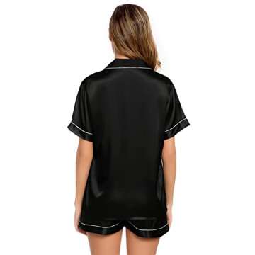 LecGee Pajamas Set Short Sleeve Sleepwear Womens Button Down Nightwear Soft Pj Lounge