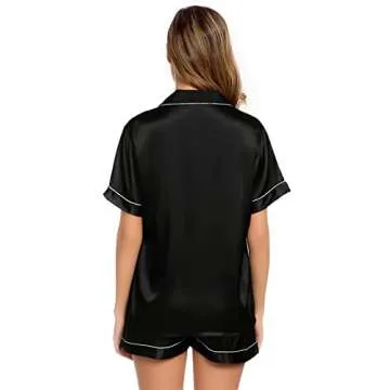 LecGee Pajamas Set Short Sleeve Sleepwear Womens Button Down Nightwear Soft Pj Lounge