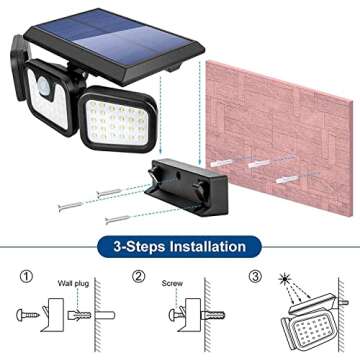 AVJONE Solar Outdoor Lights - 3000LM Motion Sensor Flood Lights