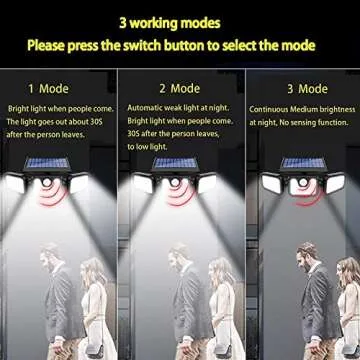 AVJONE Solar Outdoor Lights - 3000LM Motion Sensor Flood Lights