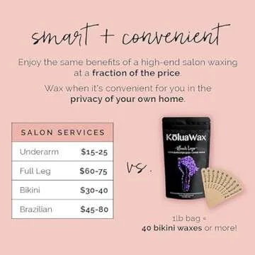 KoluaWax Hard Wax Beads for Hair Removal – Coarse Hair Formula – Face, Brazilian, Underarms, Back Chest, Bikini Waxing – Lavender Bliss, 1lb Refill for Wax Warmers & 10 Large Applicator Sticks