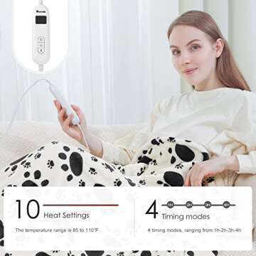 Homde Heated Electric Throw Blanket - Cozy and Safe for All