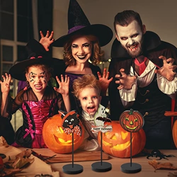 L1rabe Vintage Halloween Wood Table Decor Set