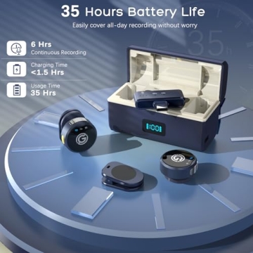 Gamiity Wireless Lavalier Mic - Hi-Fi Audio & 35H Battery