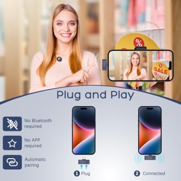 Gamiity Wireless Lavalier Mic - Hi-Fi Audio & 35H Battery