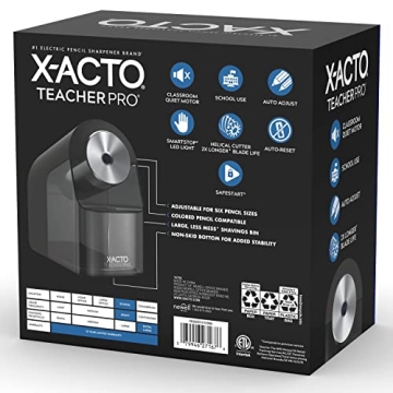 X-ACTO Teacher Pro Electric Pencil Sharpener SmartStop SafeStart
