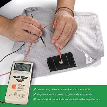 Grounding Fitted Sheet Kit Connect to The Earth's Energy 18inch Depth Pocket Grounding Bed Sheets for Earthing