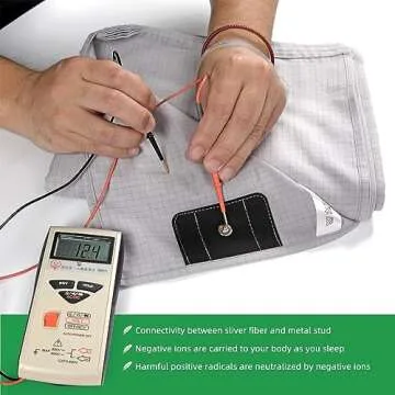 Grounding Fitted Sheet Kit Connect to The Earth's Energy 18inch Depth Pocket Grounding Bed Sheets for Earthing