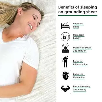 Grounding Fitted Sheet Kit Connect to The Earth's Energy 18inch Depth Pocket Grounding Bed Sheets for Earthing