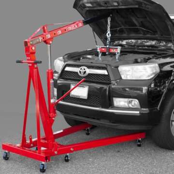 BIG RED T32100 Torin Engine Hoist Shop Crane Accessory: Steel 3 Position Engine Leveler with Adjustable Handle, 3/4 Ton (1,500 lb) Capacity, Red