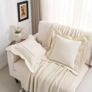 FUTEI Chenille Pillow Covers Set of 2 - Chic Home Decor