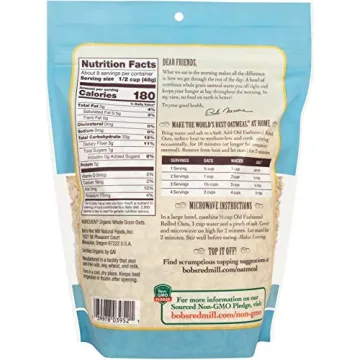 Organic Rolled Oats by Bob's Red Mill - Healthy Breakfast Option