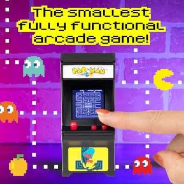Tiny Arcade Pac-Man 3.5" Mini Retro Game - Functional Arcade Cabinet w/ Real Gameplay & Sounds - Cla...