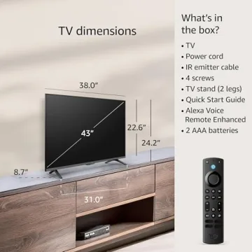 Amazon Fire TV 43 Omni 4K UHD Smart TV Alexa Voice Control