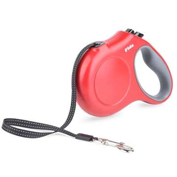 Fida Retractable Dog Leash, 16 ft Dog Walking Leash for Small Dogs up to 26lbs, Tangle Free, Red