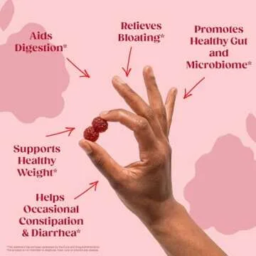 Bellway Super Fiber Gummies for Adults - Sugar Free Organic Fiber Supplement Gummies with 4g of Fibe...