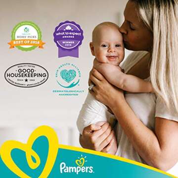 PAMPERS SWADDLERS Stage 1 Disposable Diapers Small BOY OR Girl Adhesive TABS 32 CT - 0037000749561