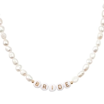 Elegant Pearl Bride Necklace for Bachelorette Parties and Showers