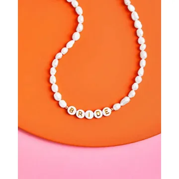Elegant Pearl Bride Necklace for Bachelorette Parties and Showers