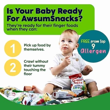 Awsum Organics Baby Snacks - Organic Quinoa Puffs for Toddlers