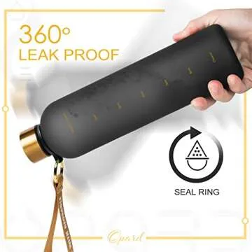 Opard Motivational Water Bottle with Time Markers and Style