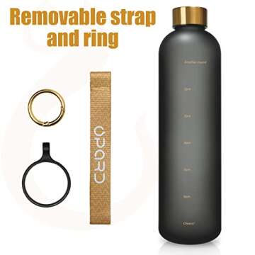 Opard Motivational Water Bottle with Time Markers and Style