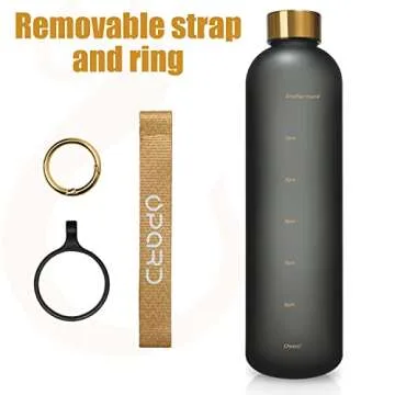 Opard Motivational Water Bottle with Time Markers and Style