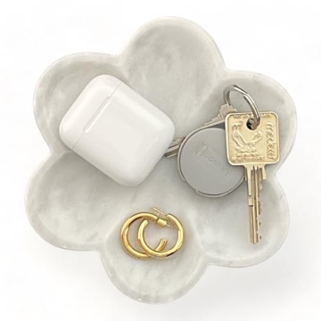 Tumbler Home Marble Trinket Dish, Handmade Catch All Bowl, Small Marble Jewelry Dish for Keys, Ring ...