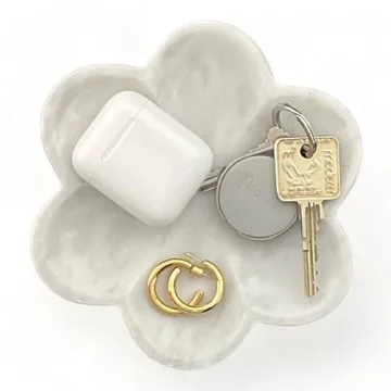 Tumbler Home Marble Trinket Dish, Handmade Catch All Bowl, Small Marble Jewelry Dish for Keys, Ring ...