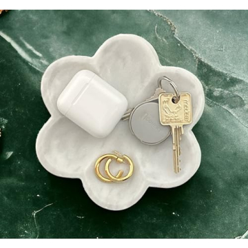 Elegant Handmade Marble Trinket Dish for Home Decor