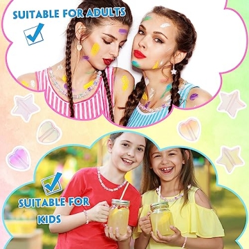 200 Pcs Star Heart Acrylic Beads Kit for DIY Crafts