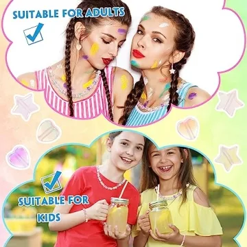 200 Pcs Star Heart Acrylic Beads Kit for DIY Crafts