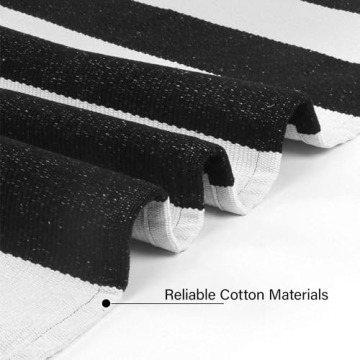 Stylish Black and White Striped Rug for All Spaces