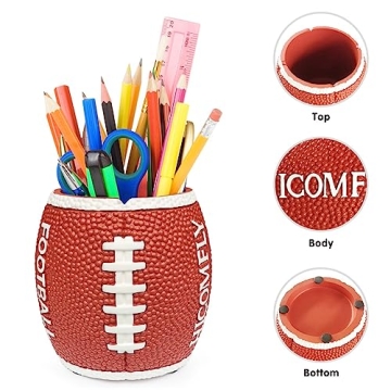 HiComFly Football Pen Holder Fun Decor for Office