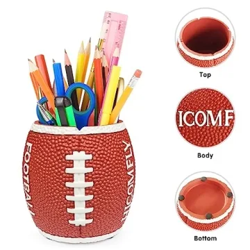 HiComFly Football Pen Holder Fun Decor for Office
