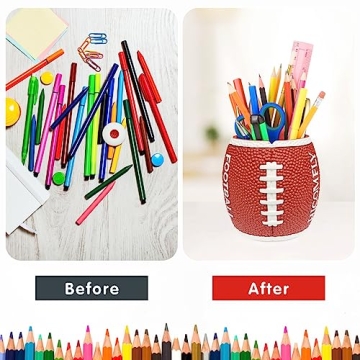 HiComFly Football Pen Holder Fun Decor for Office