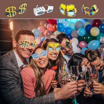 HEYTOP Funny Party Sunglasses | 16 Pack for Fun Events