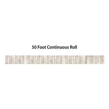 Teacher Created Resources White Wood Straight Rolled Border Trim - 50ft - Decorate Bulletin Boards, ...