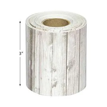 Teacher Created Resources White Wood Straight Rolled Border Trim - 50ft - Decorate Bulletin Boards, Walls, Desks, Windows, Doors, Lockers, Schools, Classrooms, Homeschool & Offices