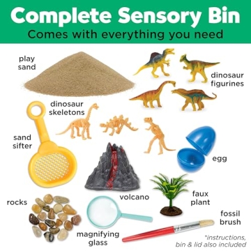 Dinosaur Sensory Bin for Creative Toddler Play - Ages 3-5