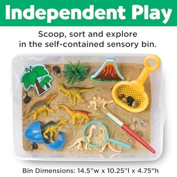 Dinosaur Sensory Bin for Creative Toddler Play - Ages 3-5