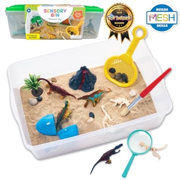 Dinosaur Sensory Bin for Creative Toddler Play - Ages 3-5