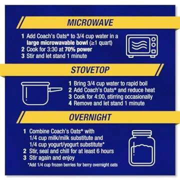 Coach's Oats Whole Grain Oatmeal - Nutty & Quick Breakfast