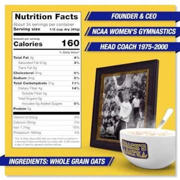 Coach's Oats Whole Grain Oatmeal - Nutty & Quick Breakfast