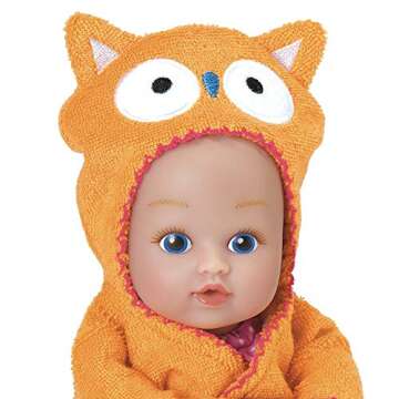 Adora Bath Time Baby Tots Collection - 8.5" Doll with Owl Bathrobe and Accessories