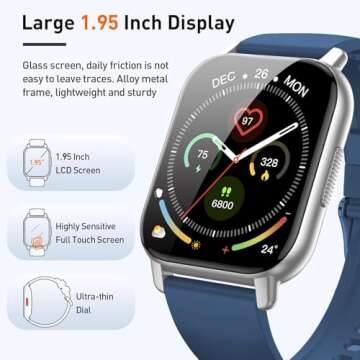 Smart Watch, 1.95" Smartwatch for Men Women - Advanced Fitness Tracker