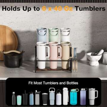MOJOHAND Stylish Water Bottle Organizer for Tumblers