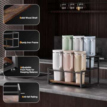 MOJOHAND Stylish Water Bottle Organizer for Tumblers