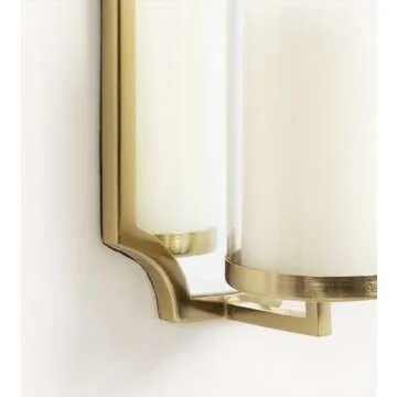 Kate and Laurel Ciel Glam Mirrored Wall Sconce, 6 x 5 x 16, Gold, Modern Scalloped Candle Holder with Removable Glass Cylinder and Mirror for Bathroom or Bedroom Wall Decor